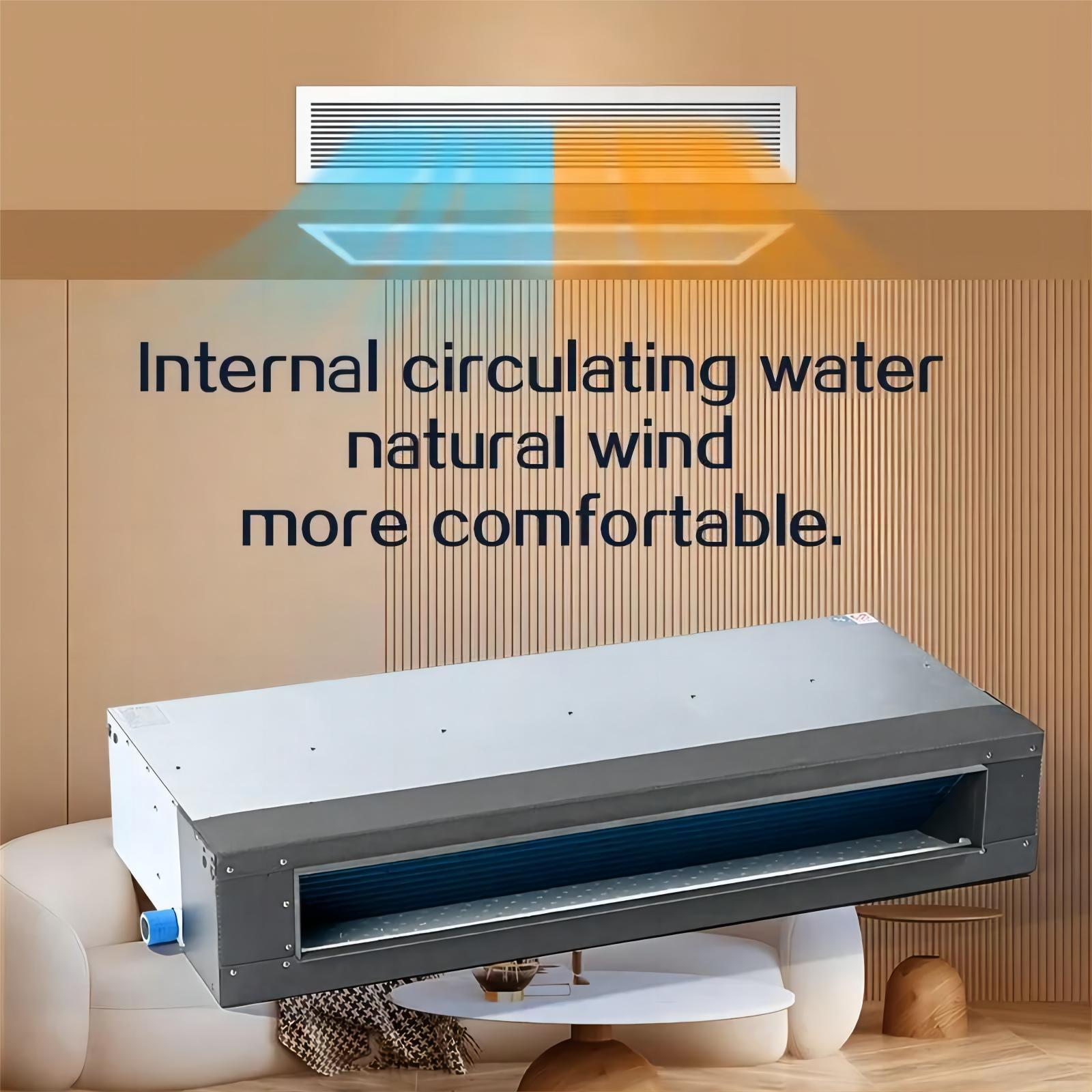 188Mm Slim Fancoil Low Noise Concealed Room Fan Coil Unit