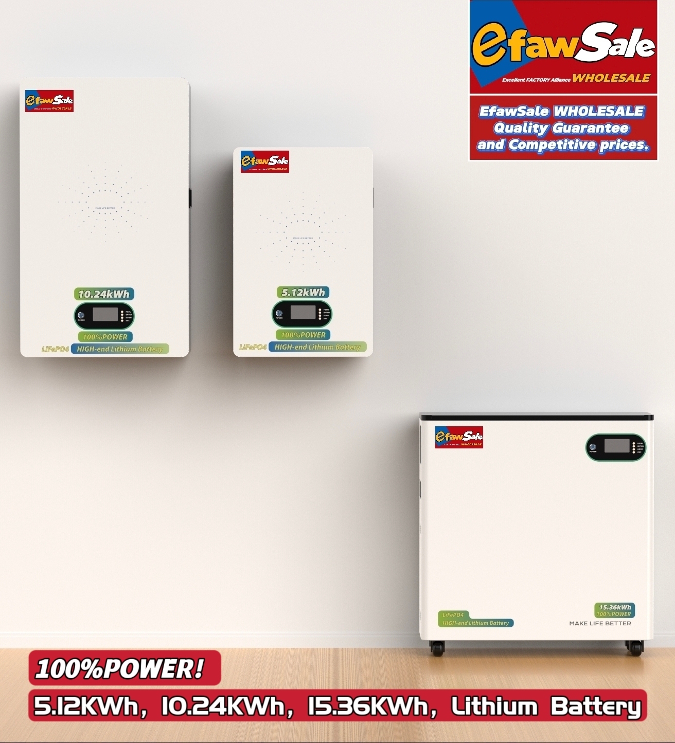 POWER:5.12KWh Lithium Battery 100%POWER！