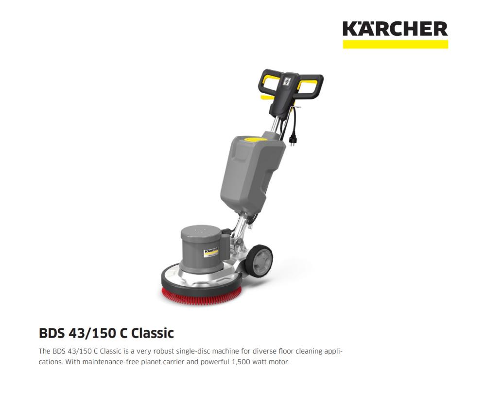 KÄRCHER SINGLE-DISC MACHINE BDS 43/150 C Classic *CN