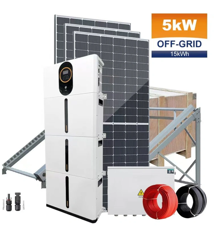 POWER:5KW Solar Power Generator Set+10.24KWH Lithium Battery +590W(9Pcs) original JinKo Monocrystalline silicon solar panel 100%POWER!