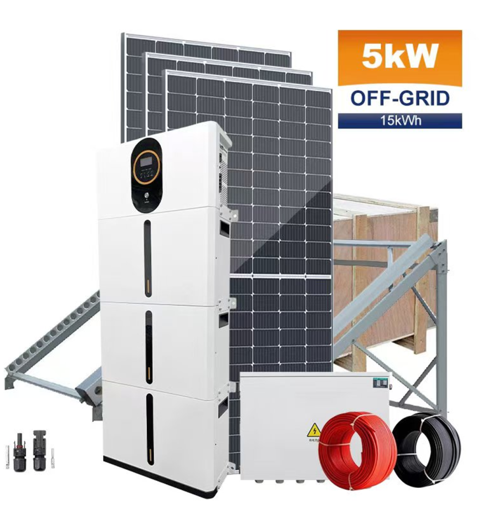 POWER:5KW Solar Power Generator Set+10.24KWH Lithium Battery +590W(9Pcs) original JinKo Monocrystalline silicon solar panel 100%POWER!