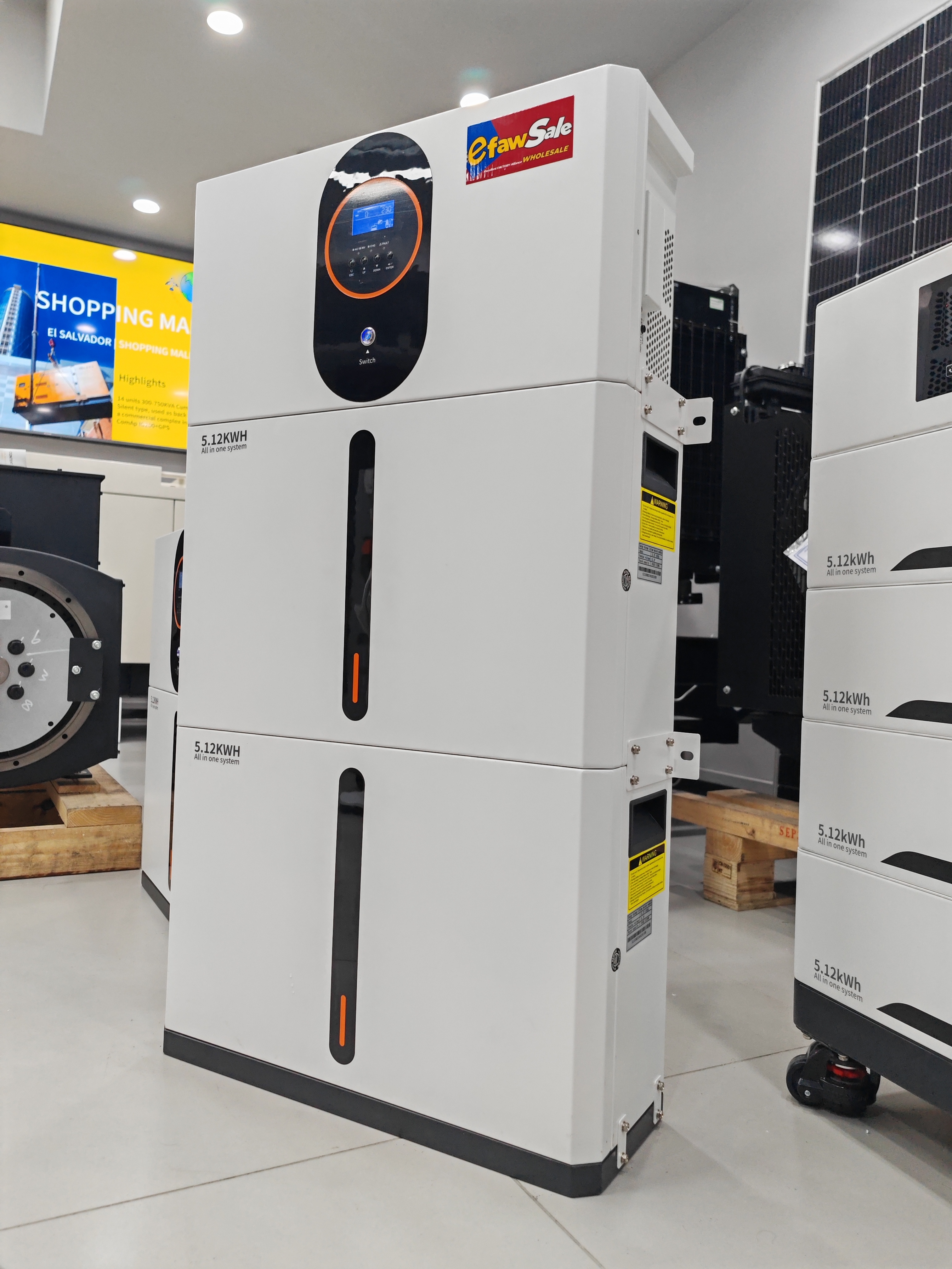 POWER:5KW Solar Power Generator Set+10.24KWH Lithium Battery +590W(9Pcs) original JinKo Monocrystalline silicon solar panel 100%POWER!