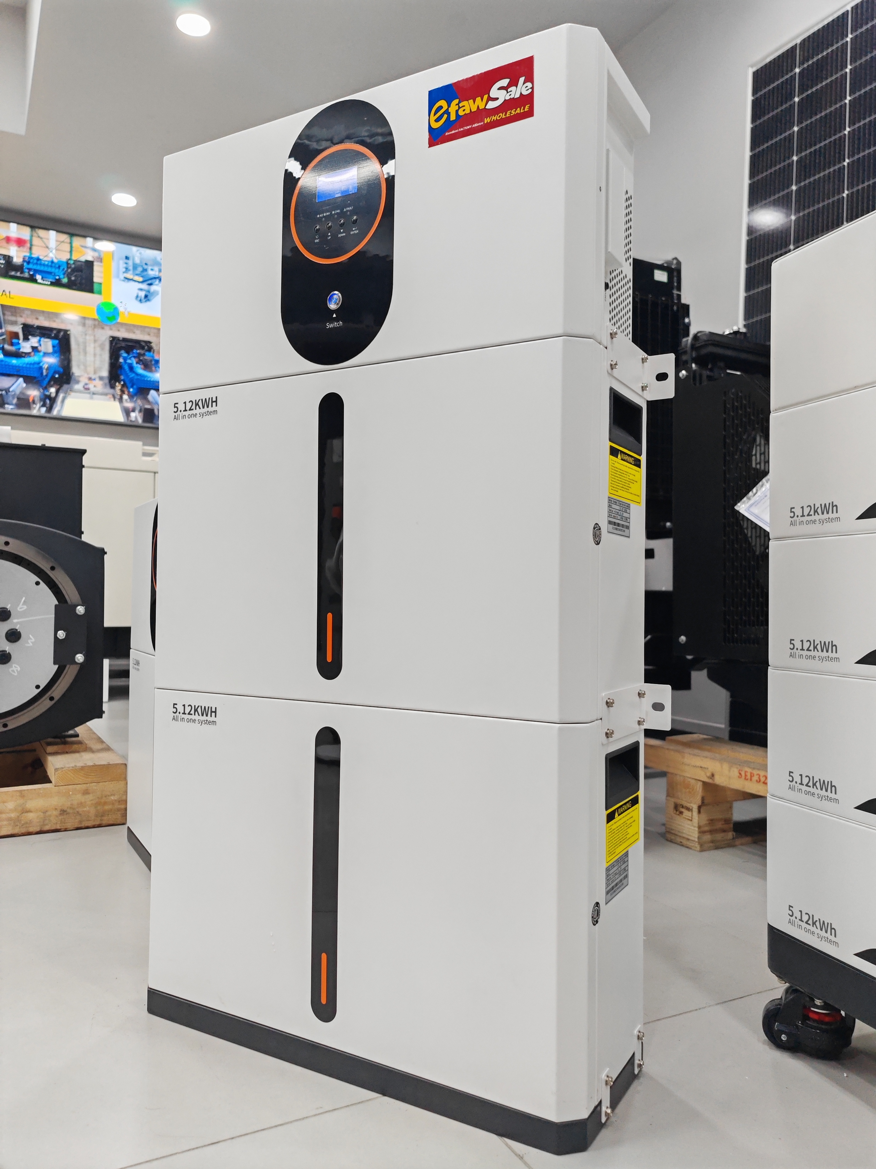 POWER:5KW Solar Power Generator Set+10.24KWH Lithium Battery +590W(9Pcs) original JinKo Monocrystalline silicon solar panel 100%POWER!