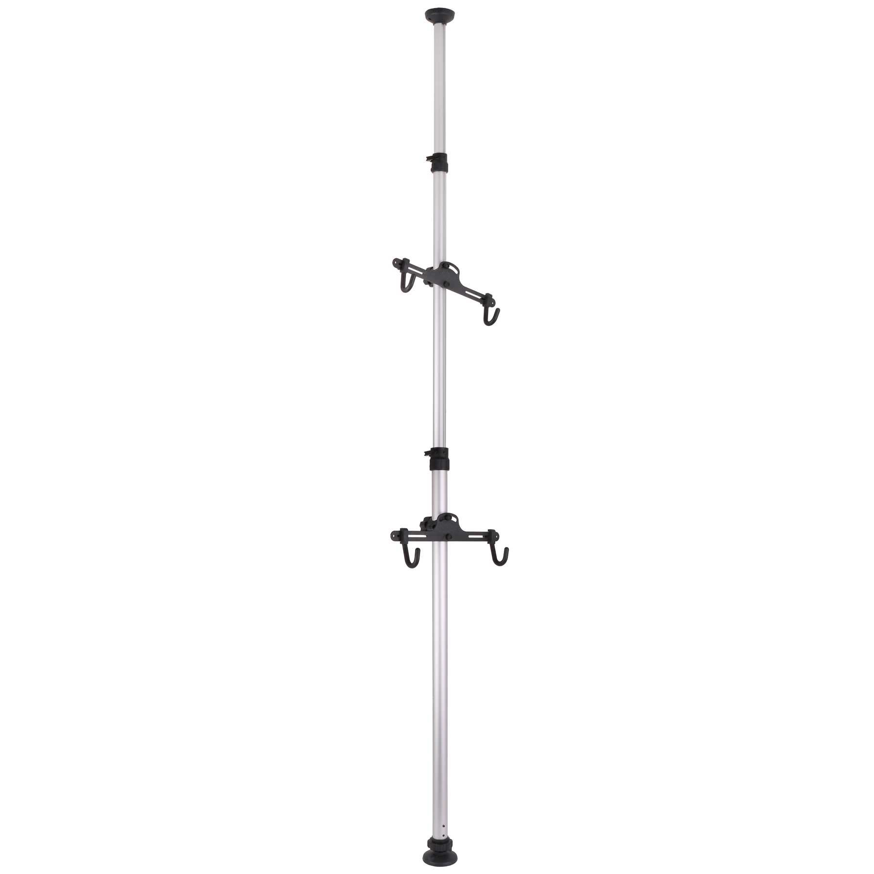 Floor To Ceiling Indoor Two Bike Store Away Telescopic Bike Holder