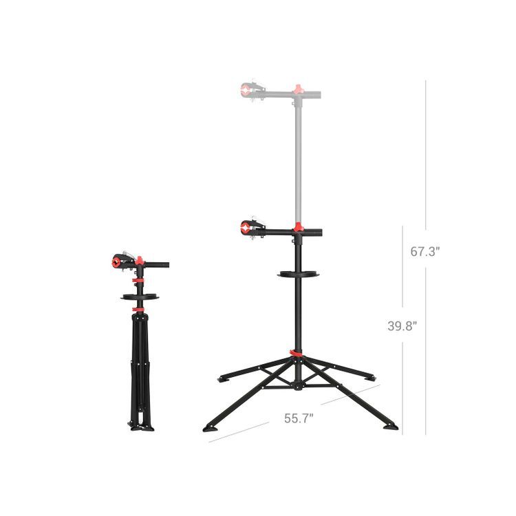 Quick Release Bike Repair Stand Steel Stable With Tool Tray