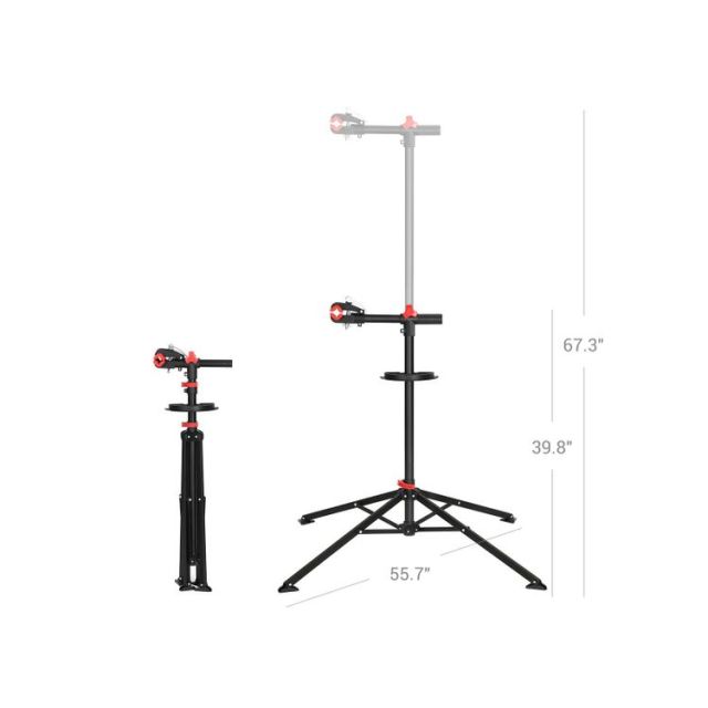 Quick Release Bike Repair Stand Steel Stable With Tool Tray