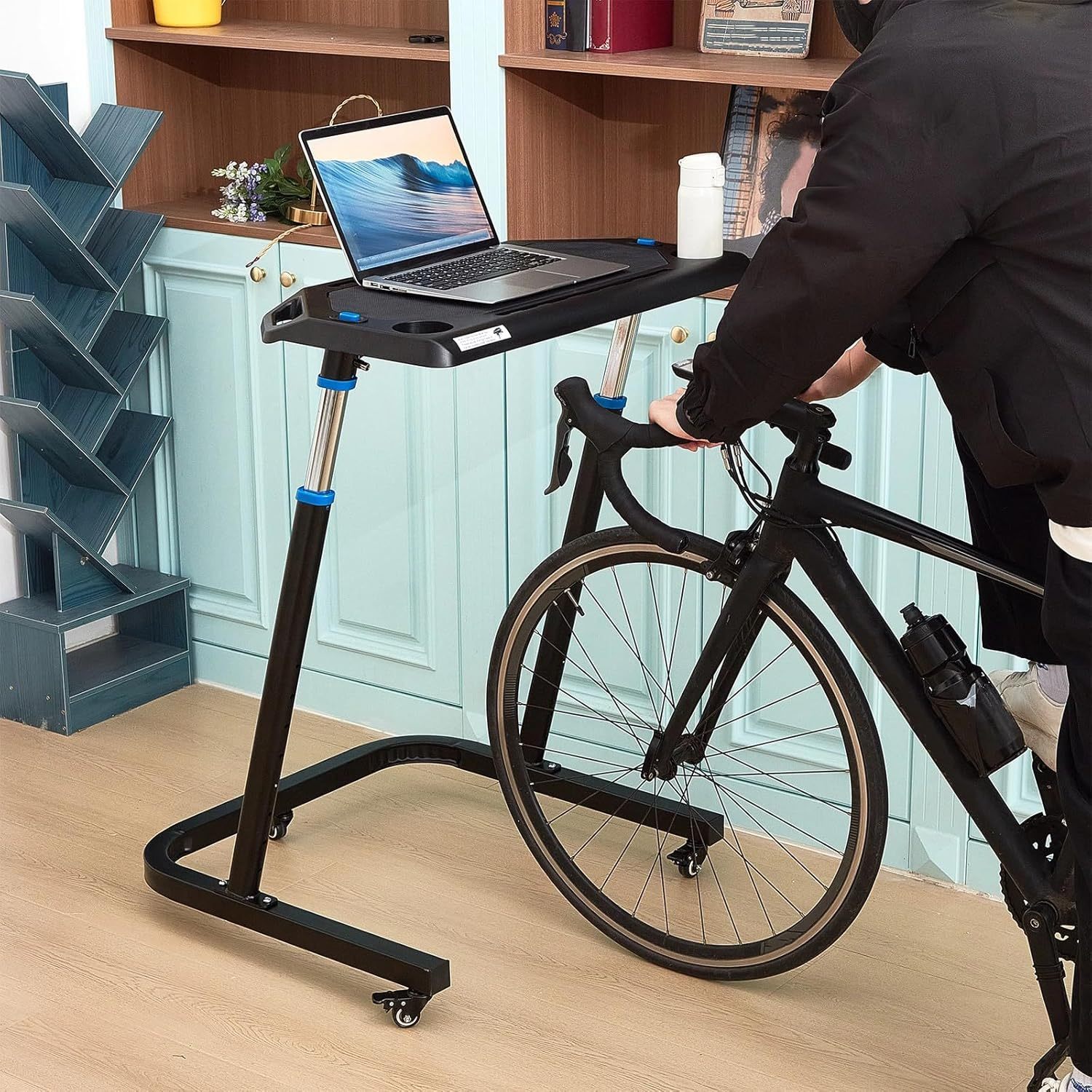 Adjustable Indoor Cycling Desk Bike Trainer Portable Fitness Desk