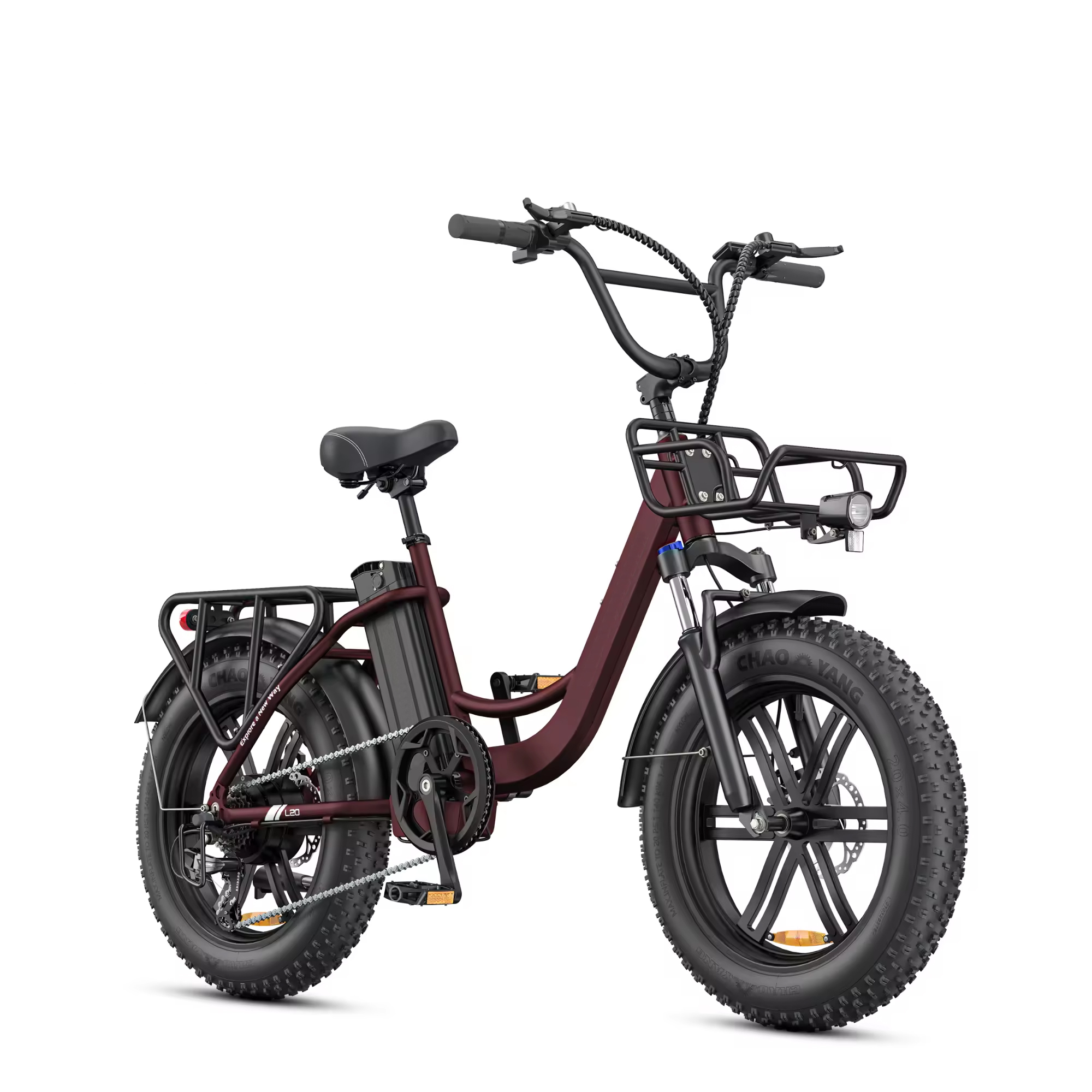Electric City Bike for Adults EU/UK 250W Power 48V Aluminum Alloy Frame 20 Inch Fat Tires