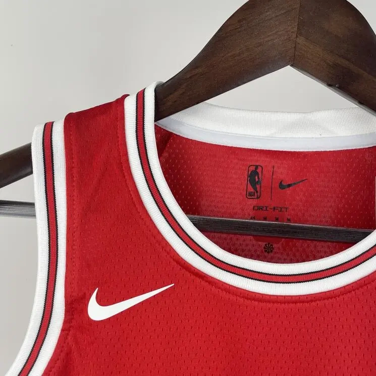 Chicago Bulls #23 JORDAN Youth NBA Silk Jersey - Red
