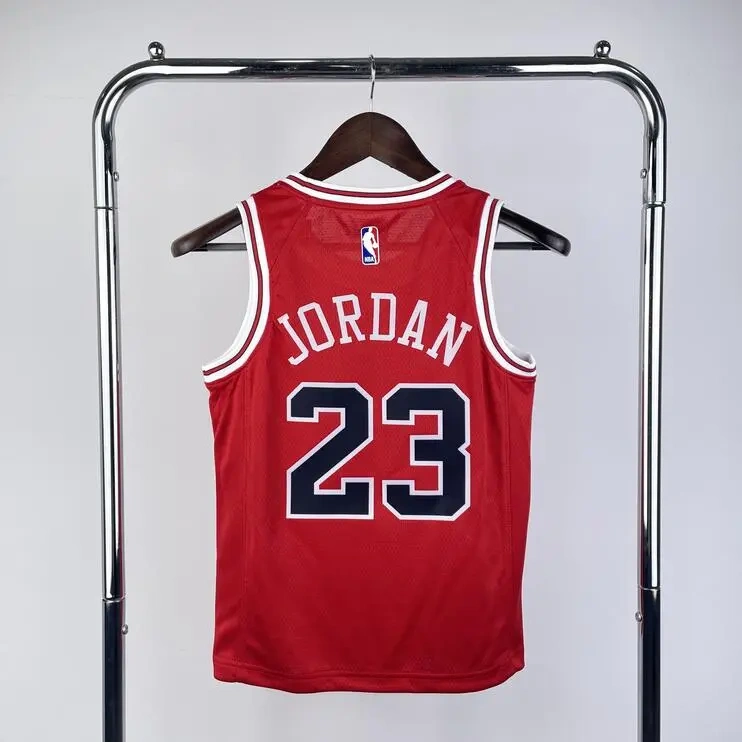 Chicago Bulls #23 JORDAN Youth NBA Silk Jersey - Red