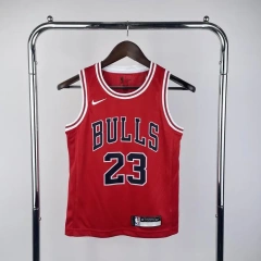 Chicago Bulls #23 JORDAN Youth NBA Silk Jersey - Red