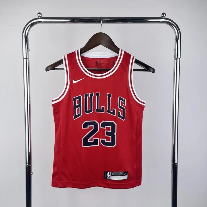 Chicago Bulls #23 JORDAN Youth NBA Silk Jersey - Red