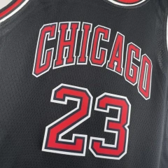 Chicago Bulls #23 JORDAN Youth NBA Silk Jersey - Black