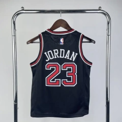 Chicago Bulls #23 JORDAN Youth NBA Silk Jersey - Black