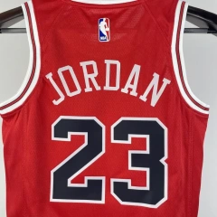 Chicago Bulls #23 JORDAN Youth NBA Silk Jersey - Red
