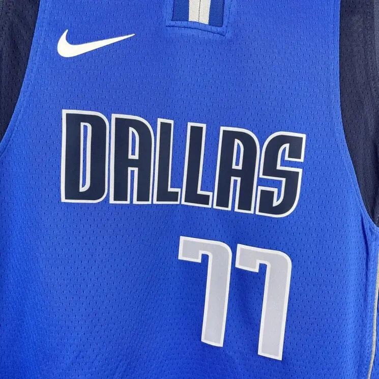 Dallas Mavericks #77 Dončić Youth NBA Silk Jersey