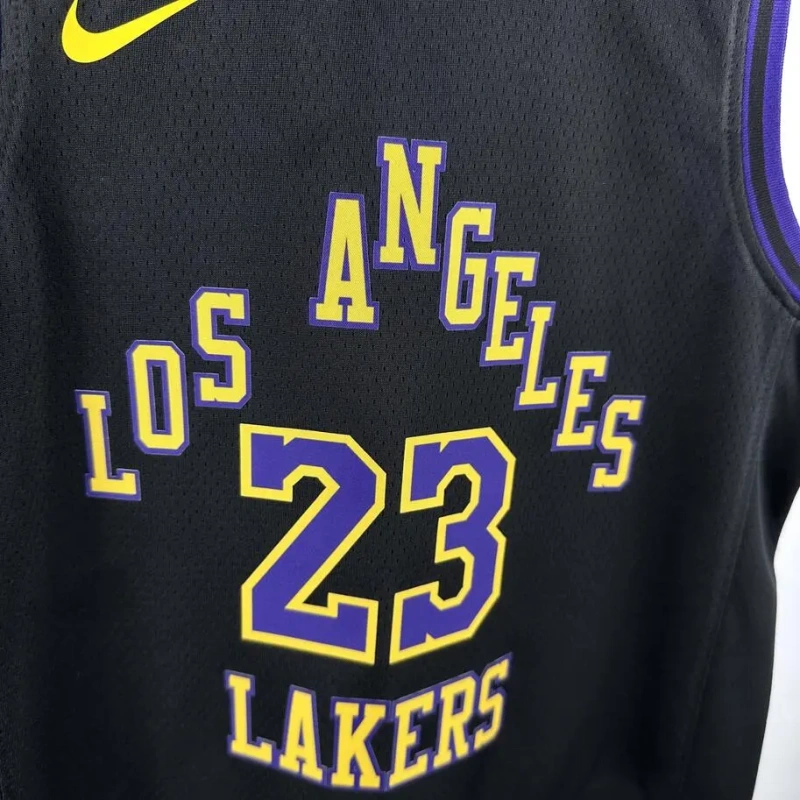 Los Angeles Lakers #23 JAMES City Edition Youth NBA Silk Jersey
