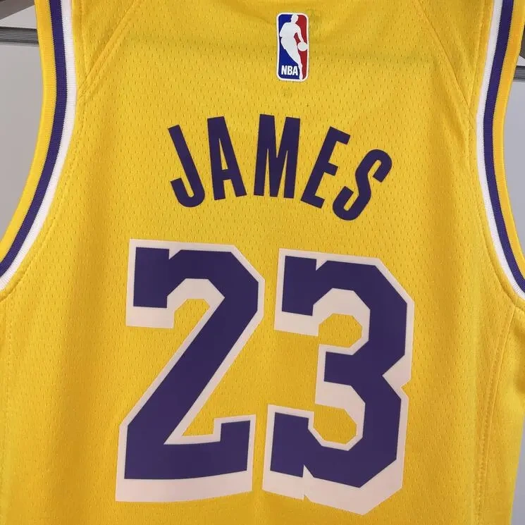Los Angeles Lakers #23 JAMES Youth NBA Silk Jersey - Yellow