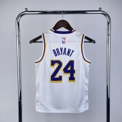 Los Angeles Lakers #24 BRYANT Youth NBA Silk Jersey - White