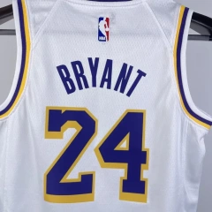 Los Angeles Lakers #24 BRYANT Youth NBA Silk Jersey - White