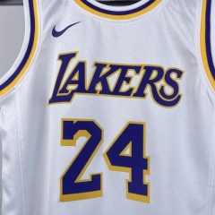 Los Angeles Lakers #24 BRYANT Youth NBA Silk Jersey - White