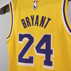 Los Angeles Lakers #24 BRYANT Youth NBA Silk Jersey - Yellow