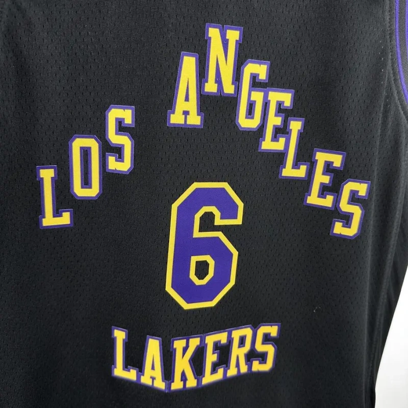 Los Angeles Lakers #6 James City Edition Youth NBA Silk Jersey