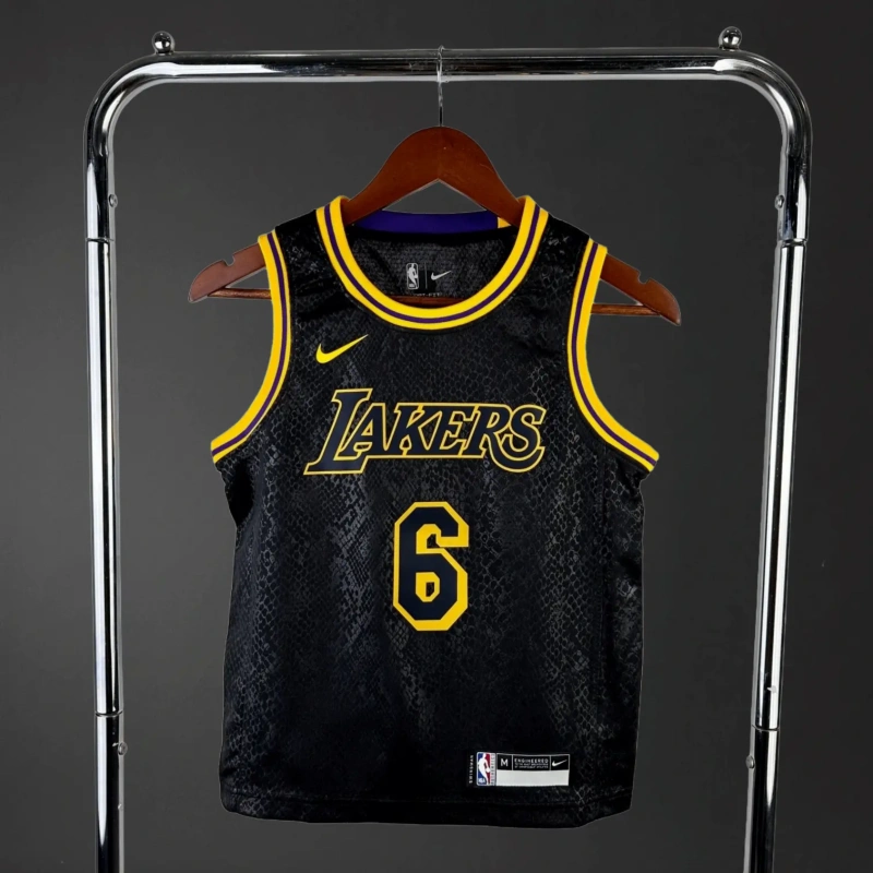 Los Angeles Lakers #6 James Youth NBA Silk Jersey