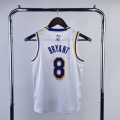Los Angeles Lakers #8 BRYANT Youth NBA Silk Jersey - White