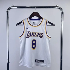 Los Angeles Lakers #8 BRYANT Youth NBA Silk Jersey - White