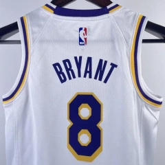Los Angeles Lakers #8 BRYANT Youth NBA Silk Jersey - White