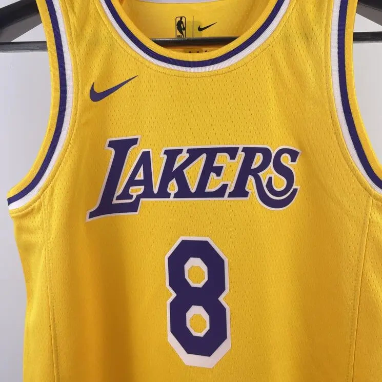 Los Angeles Lakers #8 BRYANT Youth NBA Silk Jersey - Yellow