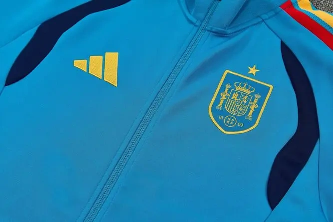Spain 2026 Tiro Presentation Tracksuit Jacket Suits Light Blue