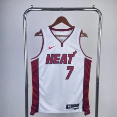 Miami Heat #7 Antetokounmpo Mens NBA Silk Jersey - White