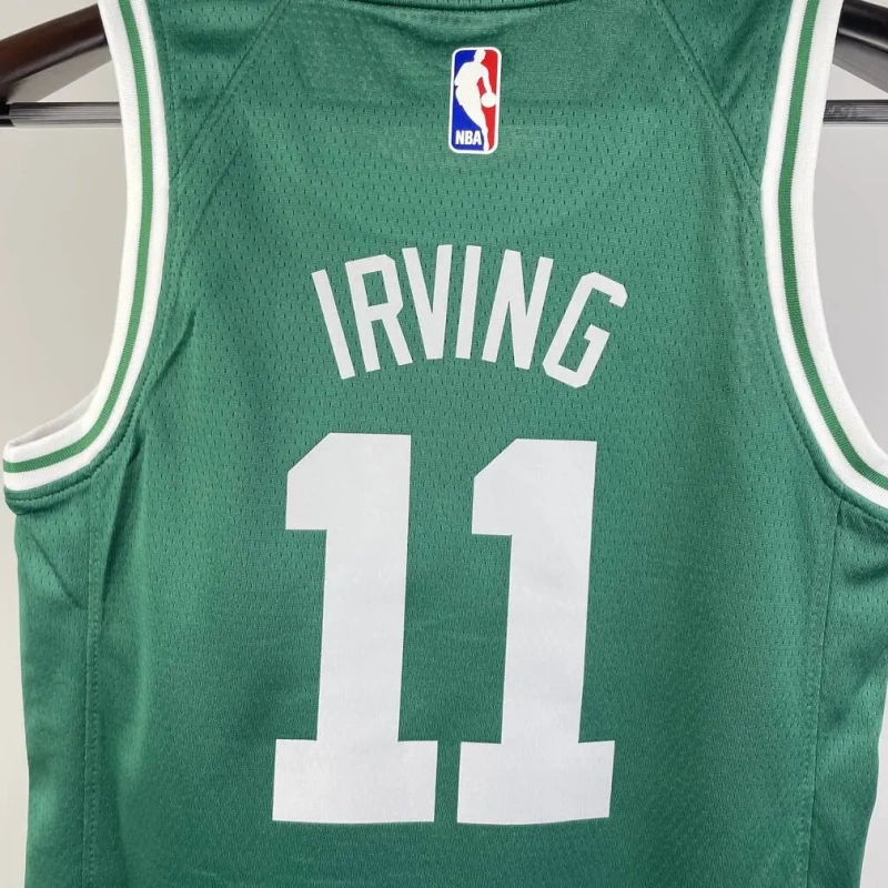 Boston Celtics #11 IRVING Youth NBA Silk Basketball Jersey - Green