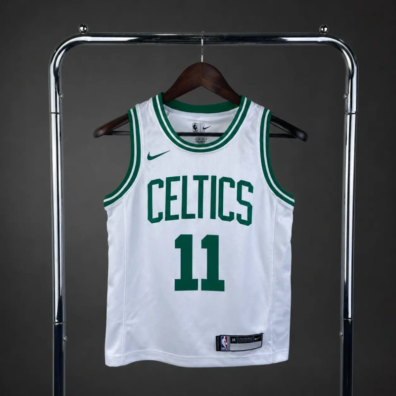 Boston Celtics #11 IRVING Youth NBA Silk Basketball Jersey - White