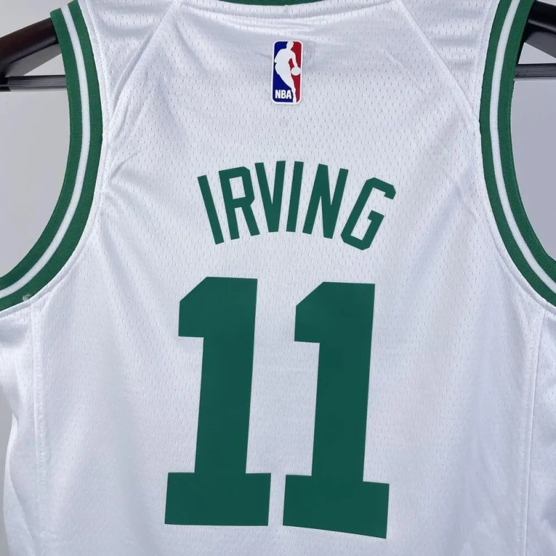 Boston Celtics #11 IRVING Youth NBA Silk Basketball Jersey - White