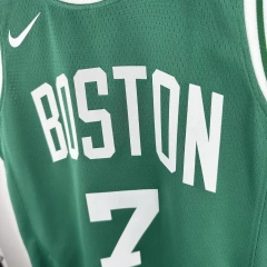 Boston Celtics #7 BROWN Youth NBA Silk Basketball Jersey - Green