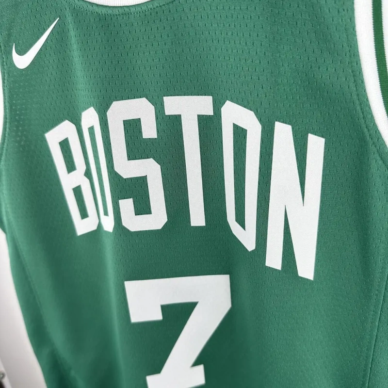 Boston Celtics #7 BROWN Youth NBA Silk Basketball Jersey - Green