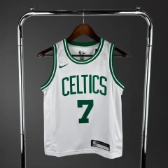 Boston Celtics #7 BROWN Youth NBA Silk Basketball Jersey - White