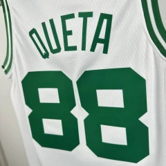 Boston Celtics #88 QUETA Youth NBA Silk Basketball Jersey - White