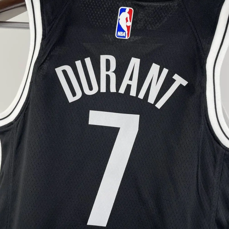 Brooklyn Nets #7 DURANT Youth NBA Silk Basketball Jersey - Black