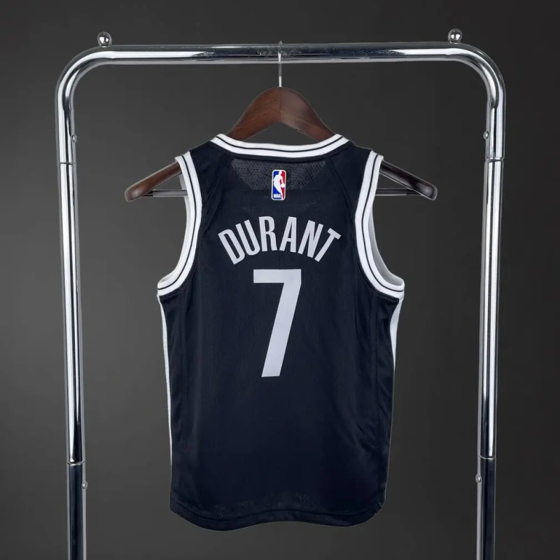Brooklyn Nets #7 DURANT Youth NBA Silk Basketball Jersey - Black