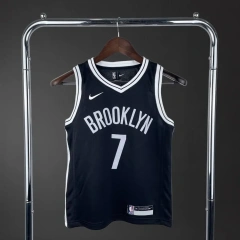Brooklyn Nets #7 DURANT Youth NBA Silk Basketball Jersey - Black