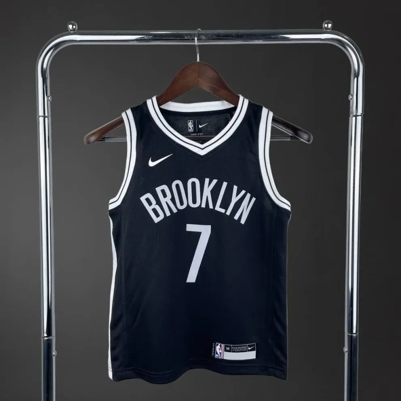 Brooklyn Nets #7 DURANT Youth NBA Silk Basketball Jersey - Black
