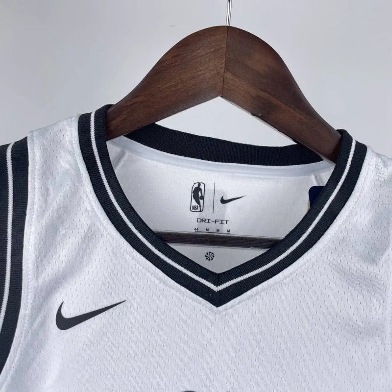 Brooklyn Nets #7 DURANT Youth NBA Silk Basketball Jersey - White