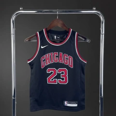 Chicago Bulls #23 JORDAN Youth NBA Silk Jersey - Black