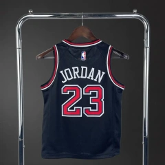 Chicago Bulls #23 JORDAN Youth NBA Silk Jersey - Black