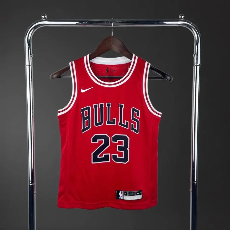 Chicago Bulls #23 JORDAN Youth NBA Silk Jersey - Red