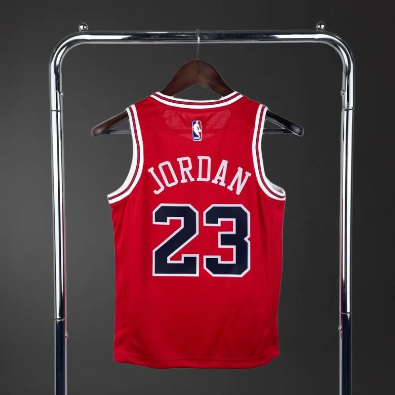 Chicago Bulls #23 JORDAN Youth NBA Silk Jersey - Red